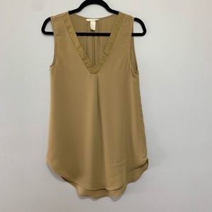 Khaki Sleeveless Blouse from H&M
